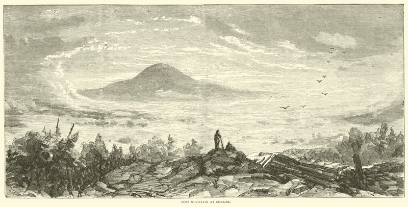 Lost Mountain at Sunrise, junho de 1864 de American School