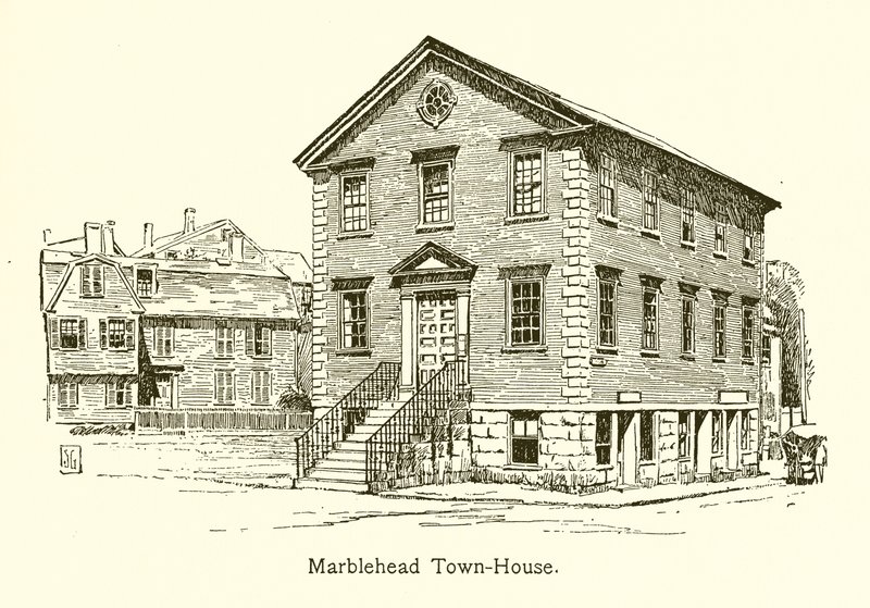 Casa da cidade de Marblehead (gravura) de American School