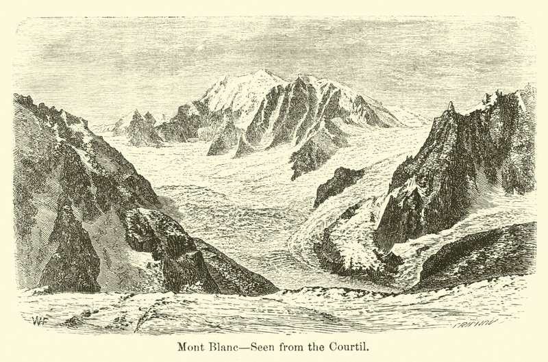 Mont Blanc, visto do Courtil de American School