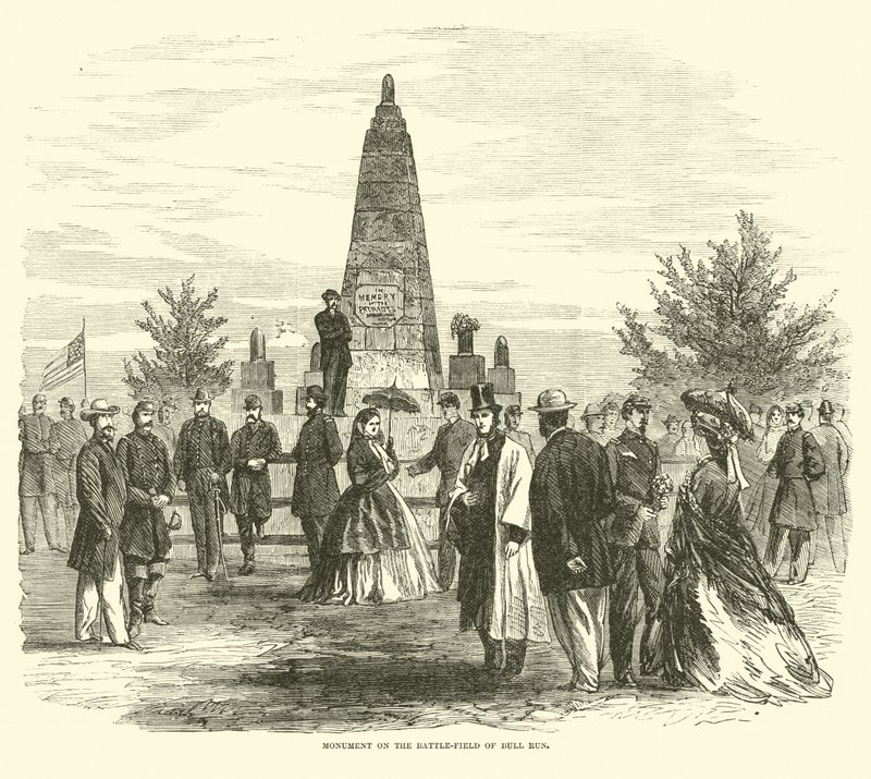 Monumento no campo de batalha de Bull Run, setembro de 1862 de American School