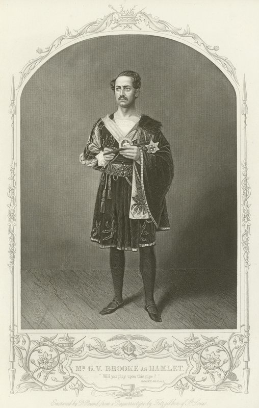 Sr. GV Brooke como Hamlet, Ato III, Cena II de American School