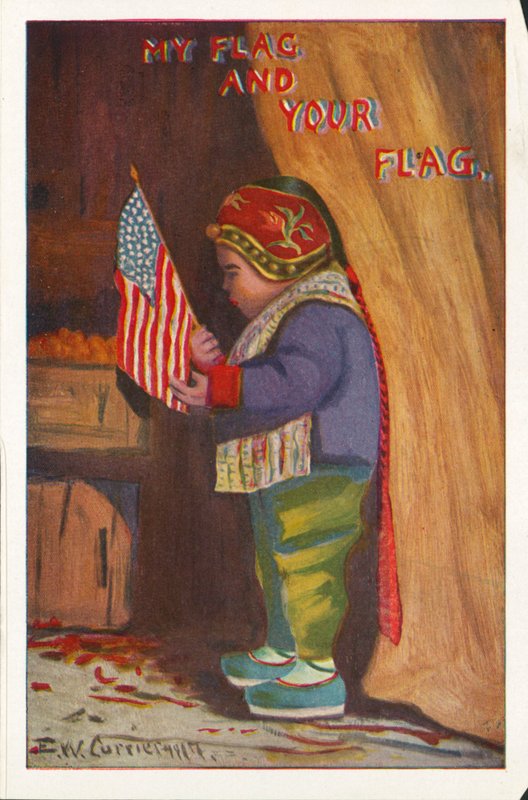 A minha bandeira e a vossa bandeira (cor litho) de American School