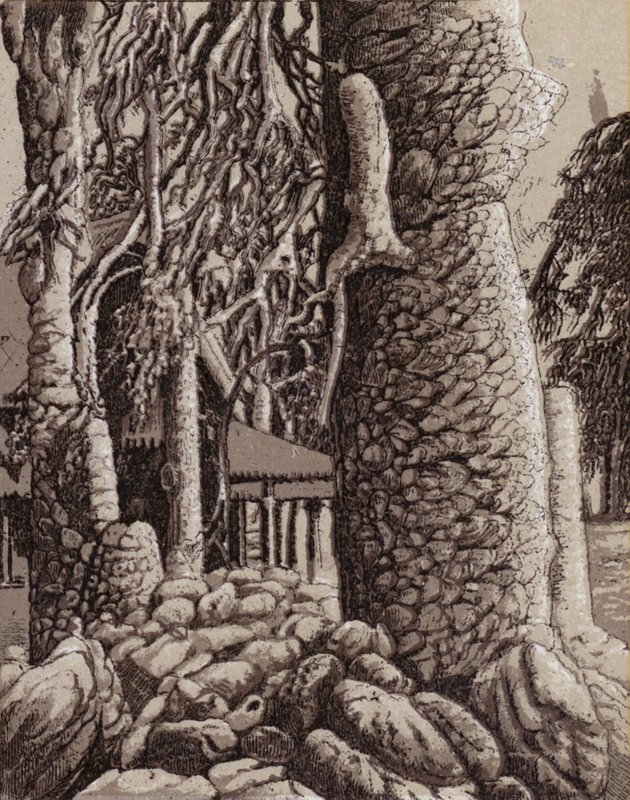 Cataratas do Niágara: As maravilhas do Inverno no Parque (litho) de American School