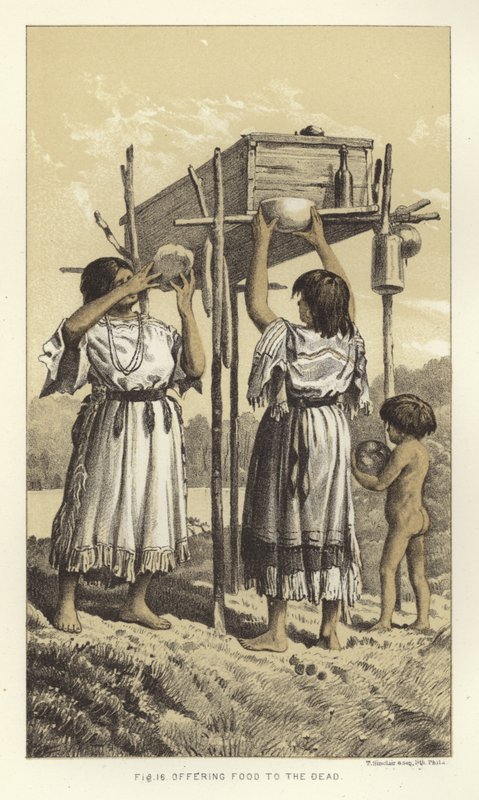 Oferecendo comida aos mortos de American School