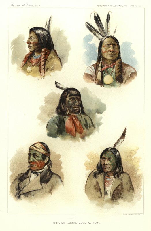 Ojibwa Facial Decoration de American School