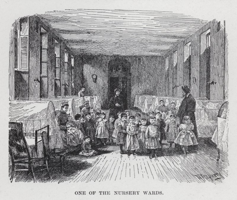 Uma das enfermarias (litho) de American School