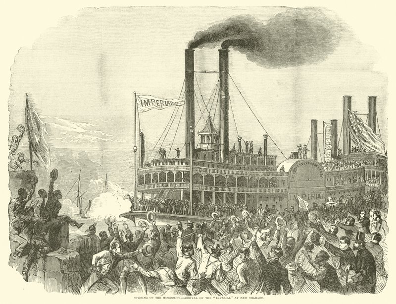 Abertura do Mississippi, chegada do Imperial em Nova Orleans, julho de 1863 de American School