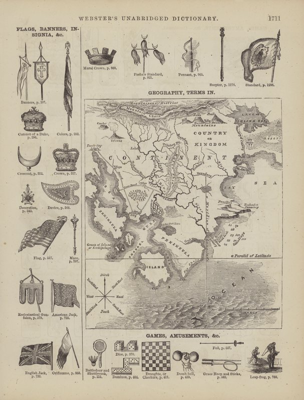Página do Dicionário Completo de Webster (George Bell de American School