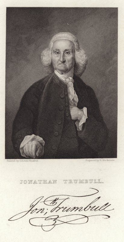Retrato de Jonathan Trumbell de American School