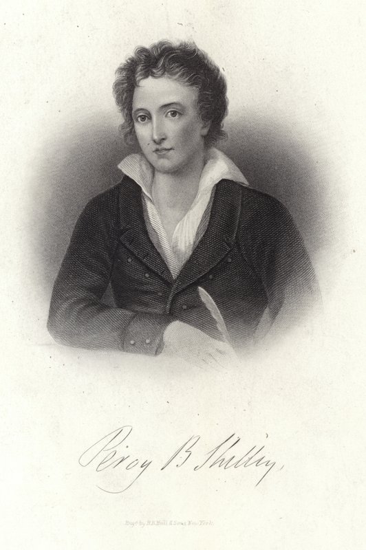 Retrato de Percy Bysshe Shelley de American School