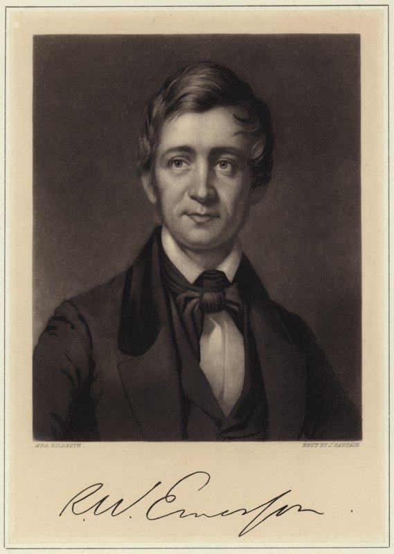 Retrato de Ralph Waldo Emerson de American School