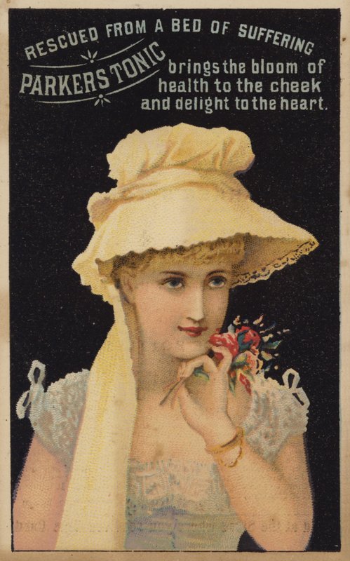 Linda senhora cheirando flores de American School