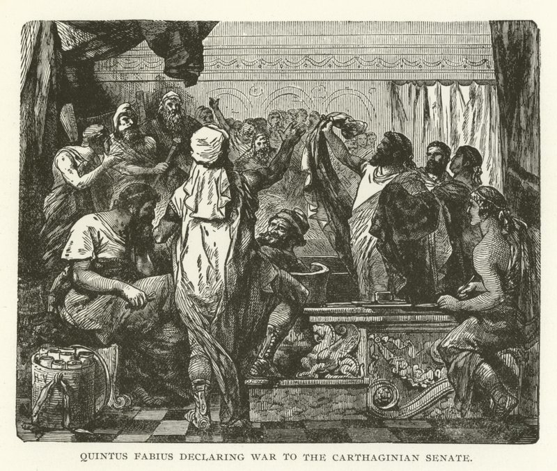 Quintus Fabius declarando guerra ao Senado Cartaginense de American School