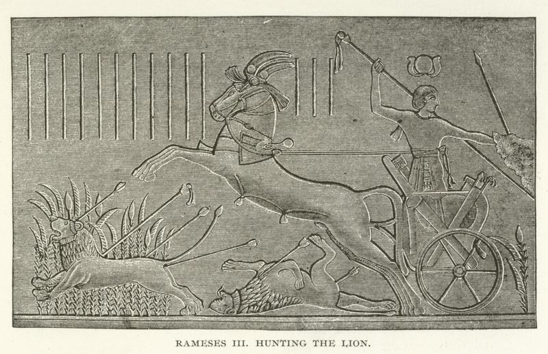 Ramsés III caçando o Leão de American School