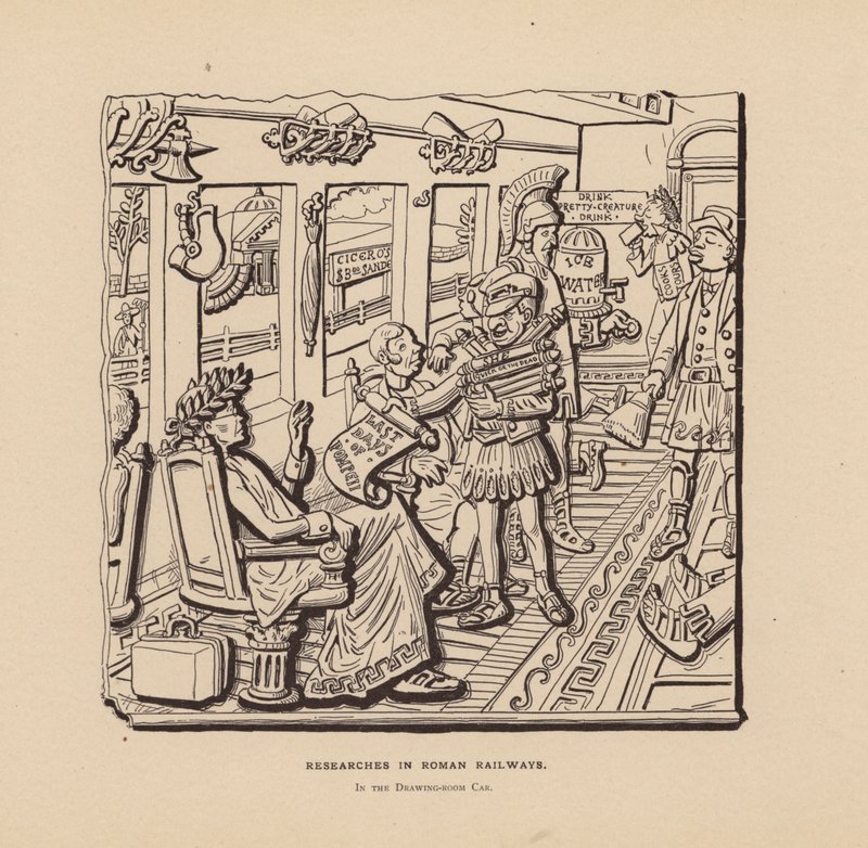 Investigação sobre os caminhos-de-ferro romanos (litografia) de American School