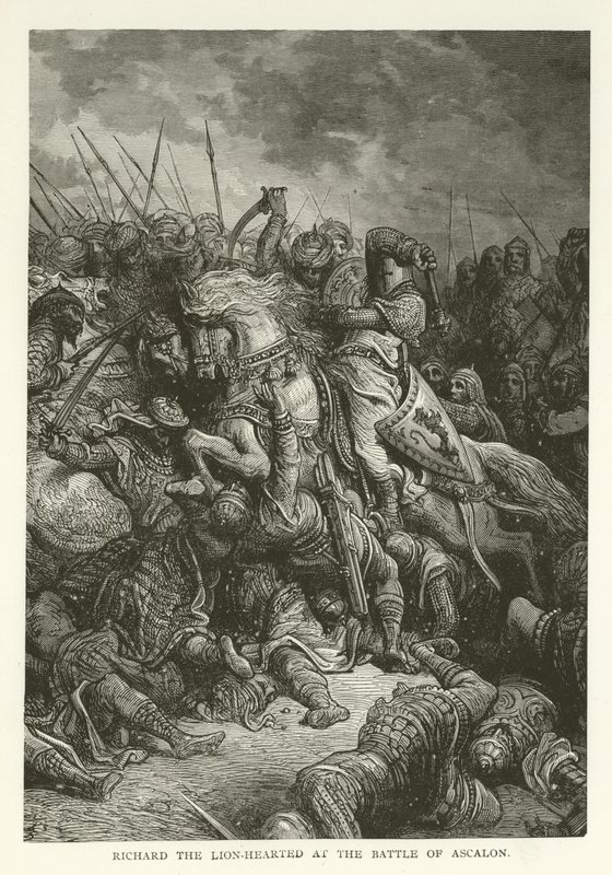 Ricardo Coração de Leão na Batalha de Ascalon, 1192 de American School