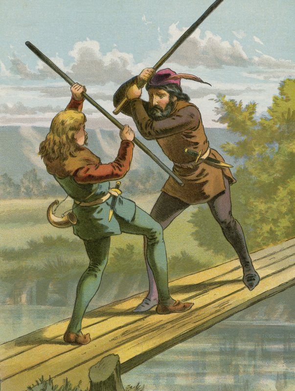 Robin Hoods combate com o pequeno John de American School