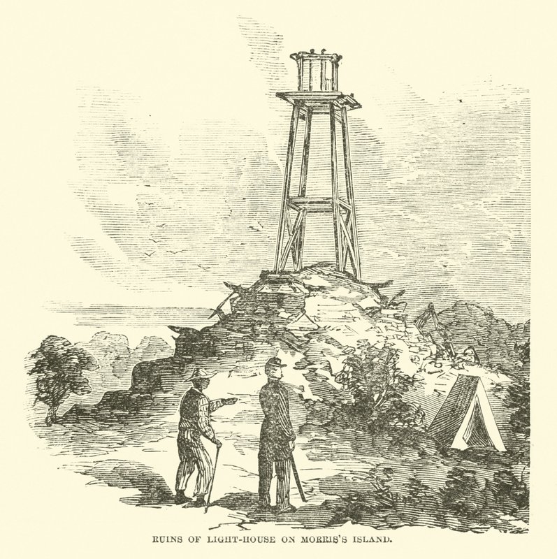 Ruínas da Casa da Luz na Ilha Morriss, julho de 1863 de American School