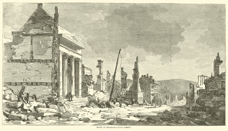 Ruínas de Richmond, Main Street, abril de 1865 de American School