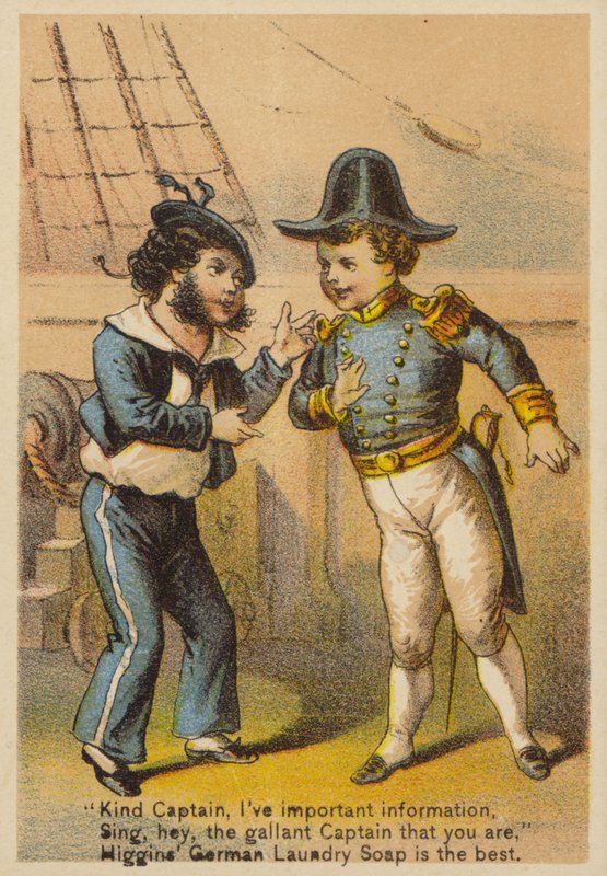 Marinheiro e capitão no mar de American School