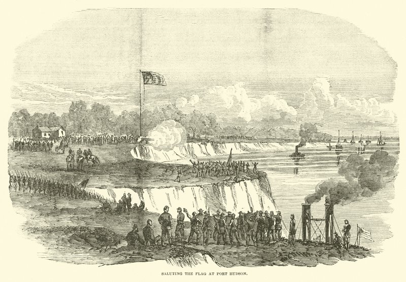 Saudando a bandeira em Port Hudson, em julho de 1863 de American School