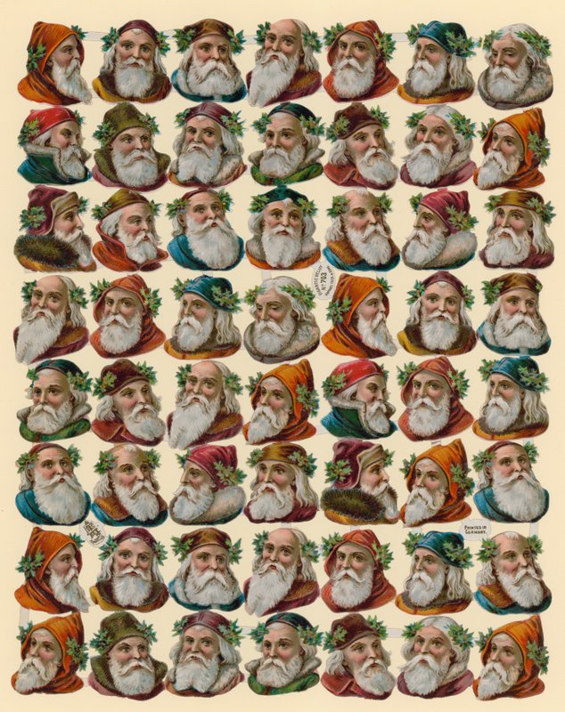 Papai Noel, folha de cabeças de American School