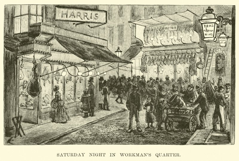 Sábado à noite no bairro de Workmans de American School