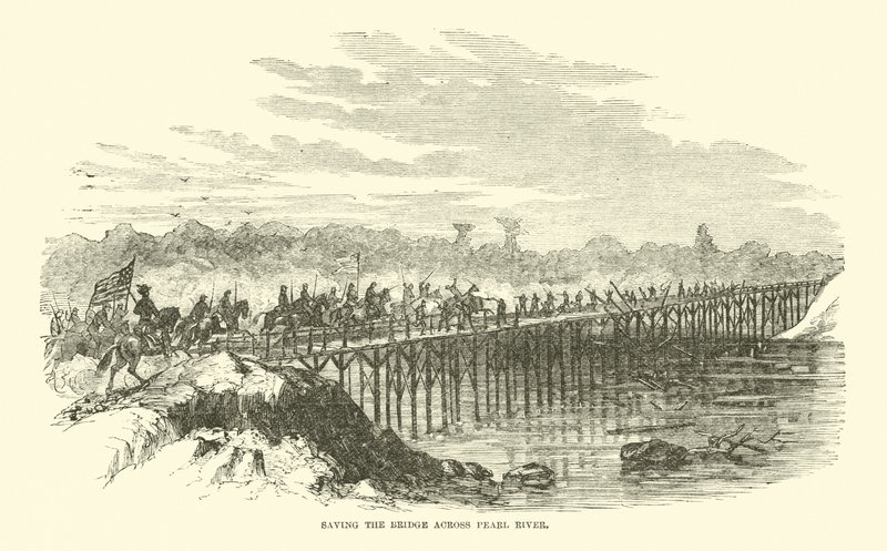 Salvando a ponte sobre o Rio das Pérolas, abril de 1863 de American School