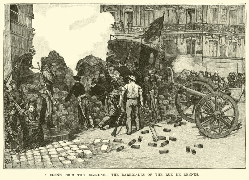 Cena da Comuna, as barricadas da Rue de Rennes de American School