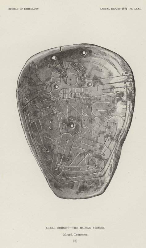 Gorget da concha - a figura humana de American School