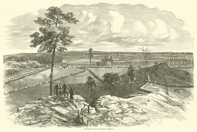 Exército de Shermans entrando em Resaca, maio de 1864 de American School
