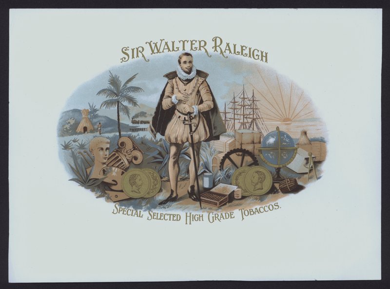 Sir Walter Raleigh, Tobaccos (chromolitho) de American School