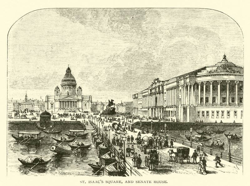 Praça de São Isaac e a Casa do Senado de American School