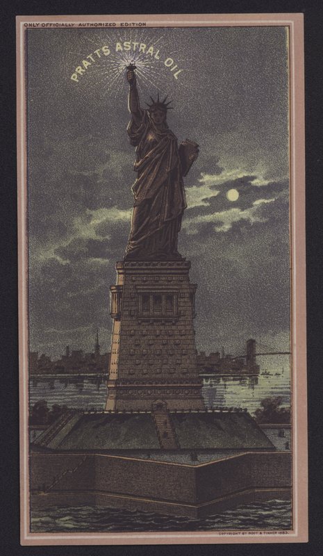 Estátua da Liberdade à Noite, Pratts Óleo Astral de American School