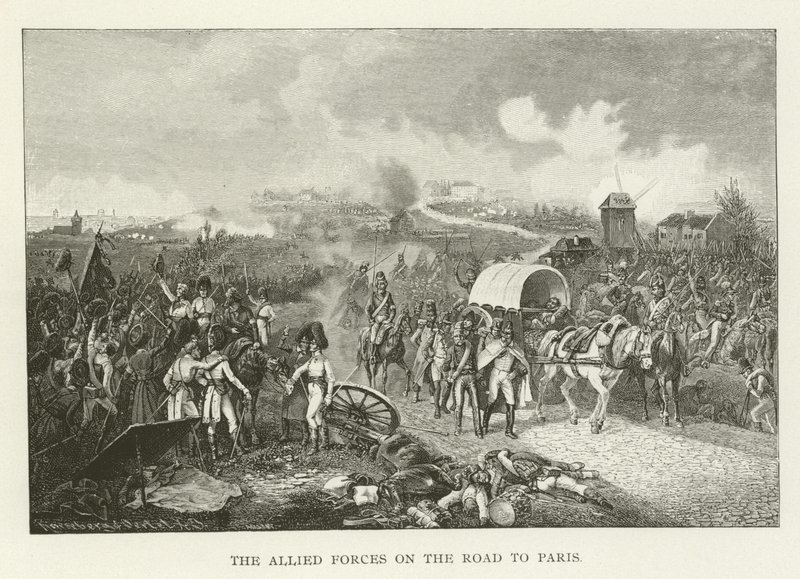 As forças aliadas na estrada para Paris de American School