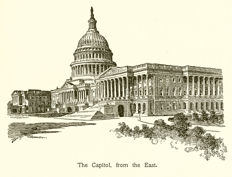 O Capitólio, do leste, Washington de American School