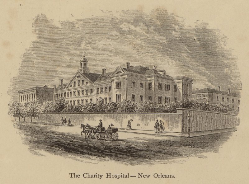 O Hospital da Caridade, Nova Orleães (gravura) de American School