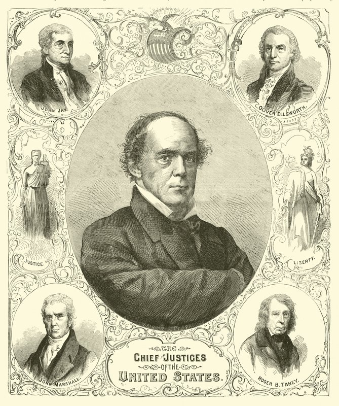 Os principais juízes dos Estados Unidos, agosto de 1864 de American School