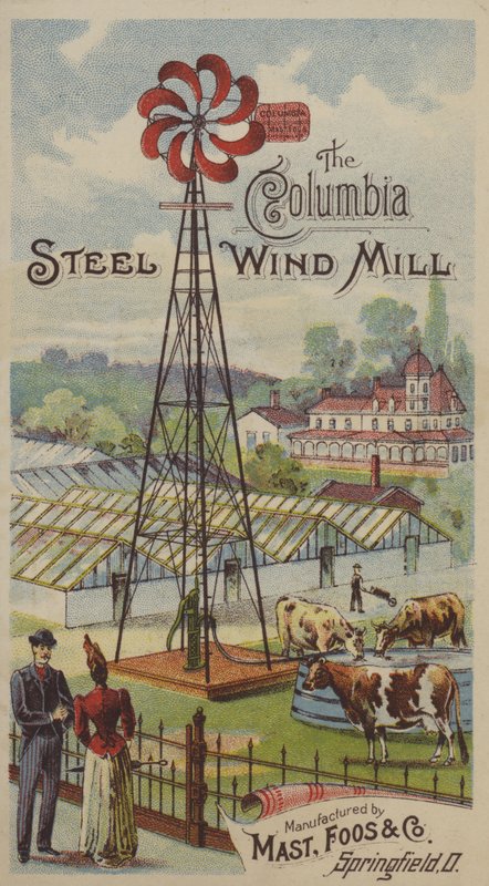O Moinho de Aço Columbia (chromolitho) de American School