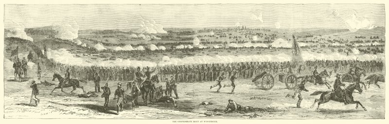 A rota confederada em Winchester, em setembro de 1864 de American School