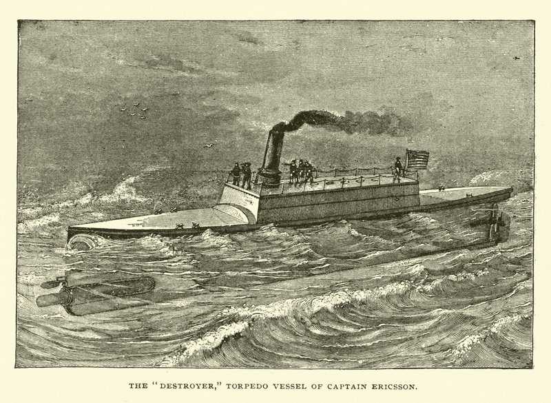 O Destruidor, navio torpedo do Capitão Ericsson de American School