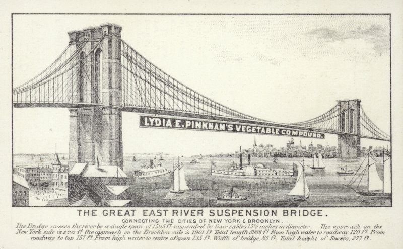 A, grande, leste, rio, ponte suspensão, nova iorque de American School