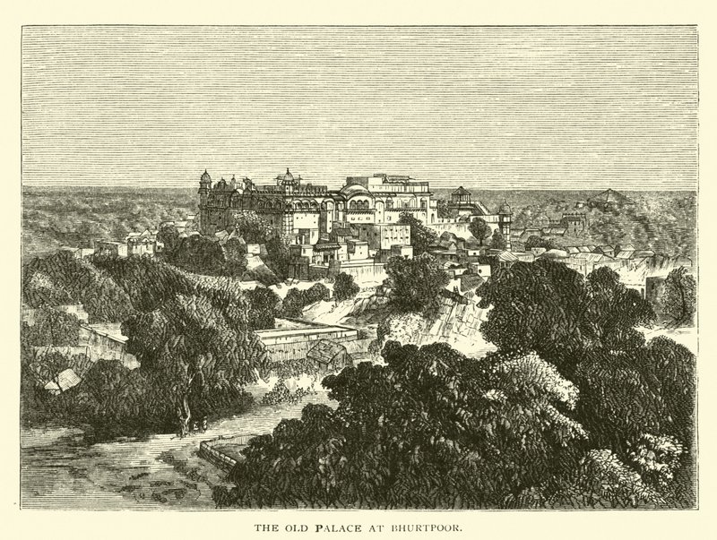 O velho palácio em bhurtpoor de American School