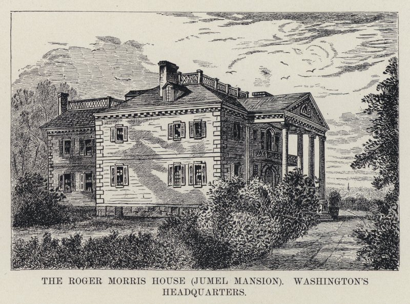 A Casa Roger Morris, Mansão Jumel, Sede de Washington (litho) de American School