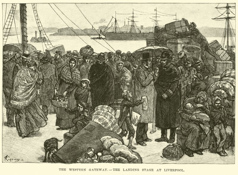 O Western Gateway, o estágio de desembarque em Liverpool de American School