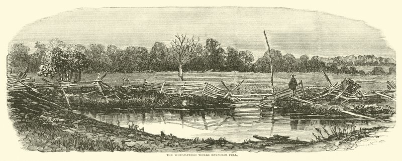 O campo de trigo onde Reynolds caiu, julho de 1863 de American School