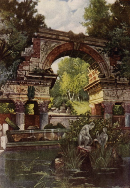 Os jardins de Schonbrunn (cor litho) de American School