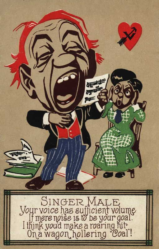 O cantor masculino (cor litho) de American School