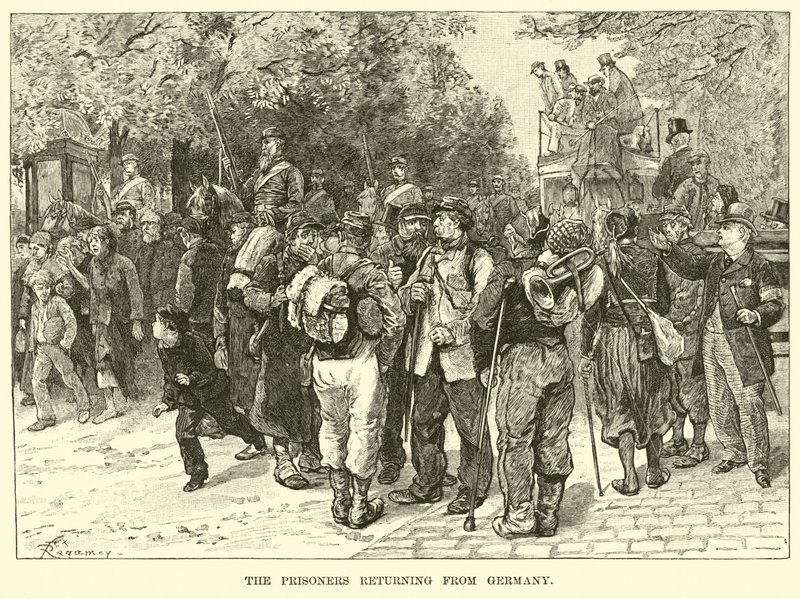 Os prisioneiros retornando da Alemanha de American School