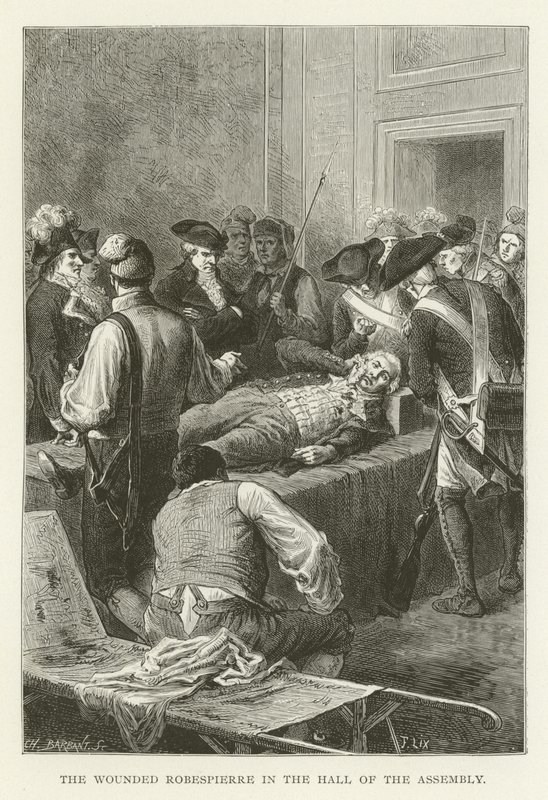 O ferido Robespierre no salão da assembléia de American School
